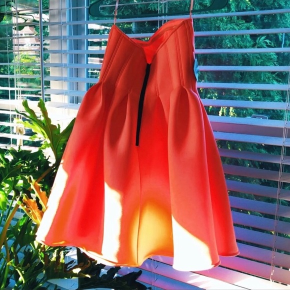 NWT structured coral pink dress - Picture 2 of 11